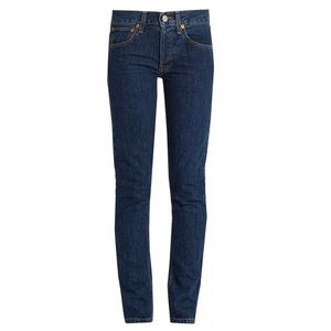 RE/DONE • Straight Skinny Dark Wash Denim Jeans